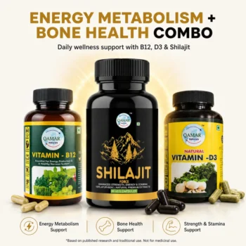 Shilajit + Vitamin B12 + Vitamin D3 Combo