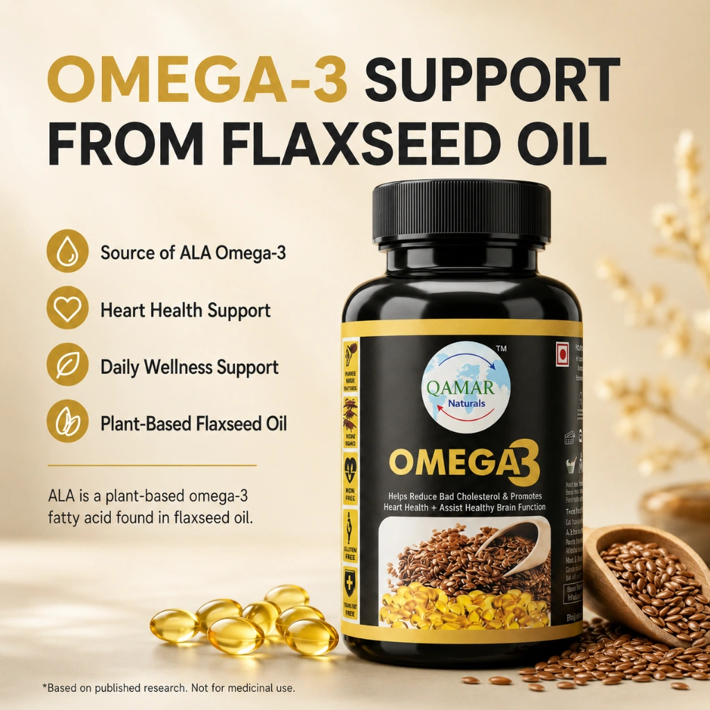 QAMAR Naturals Ultimate Stamina Pro Combo with Shilajit and Omega 3 capsules for energy and wellness support