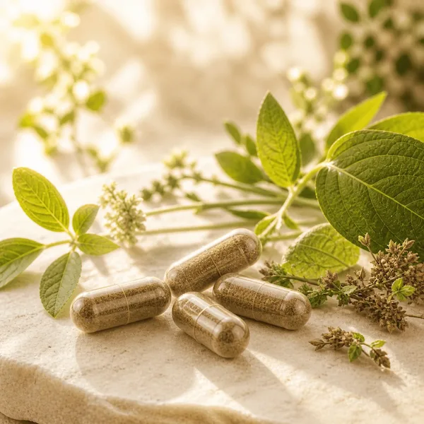 Natural herbs and capsules for immunity support
