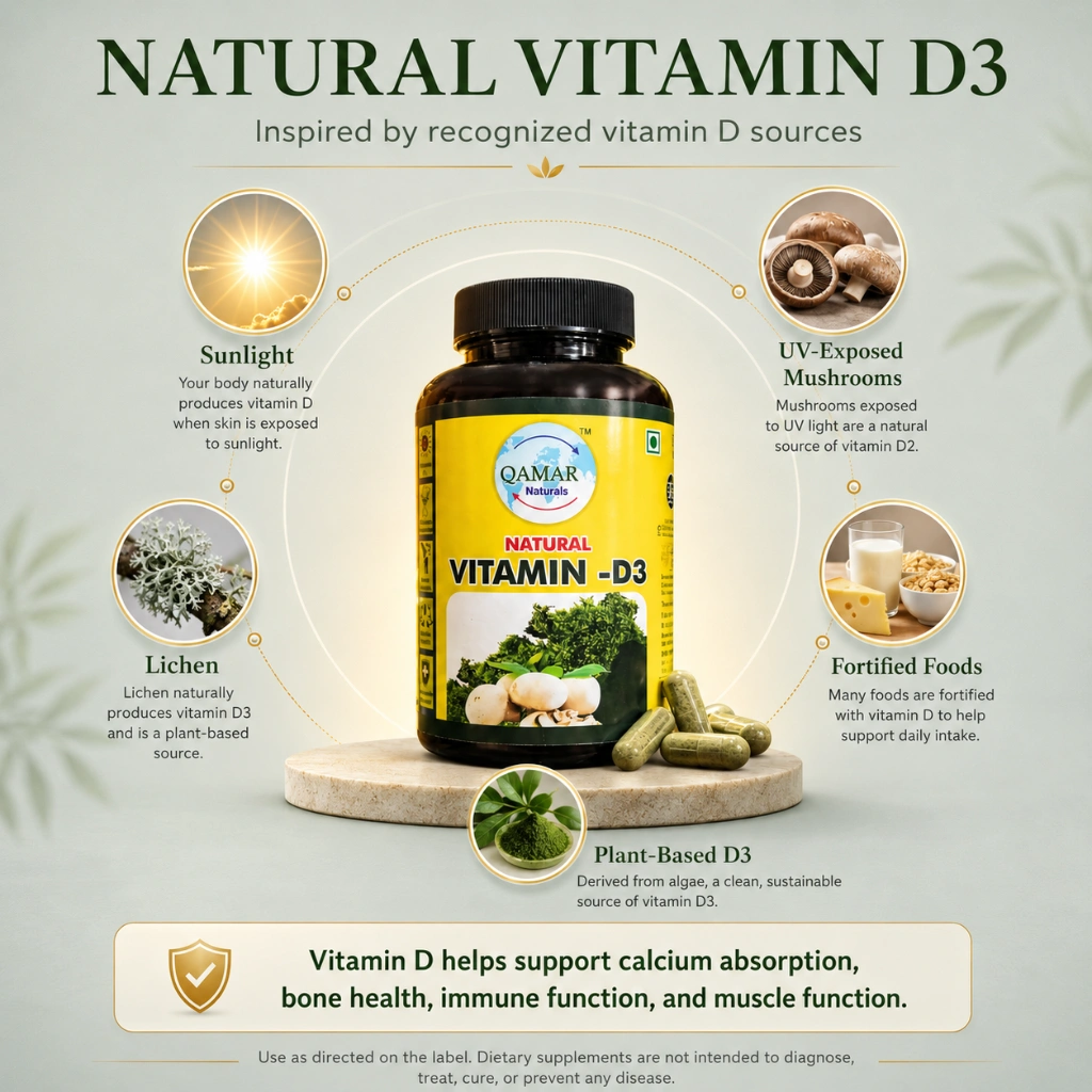 QAMAR Naturals Heart Care Plus Combo with Omega 3 and Vitamin D3 bottles