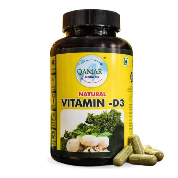 Vitamin D3 (600 IU) Veg 60 Capsules | “For Men & Women” | Blend Of Lichen, Mushrooms, Sporulina, Orange and other | Calcium Absoption, Bone Health, Muscle Health & Immunity Booster