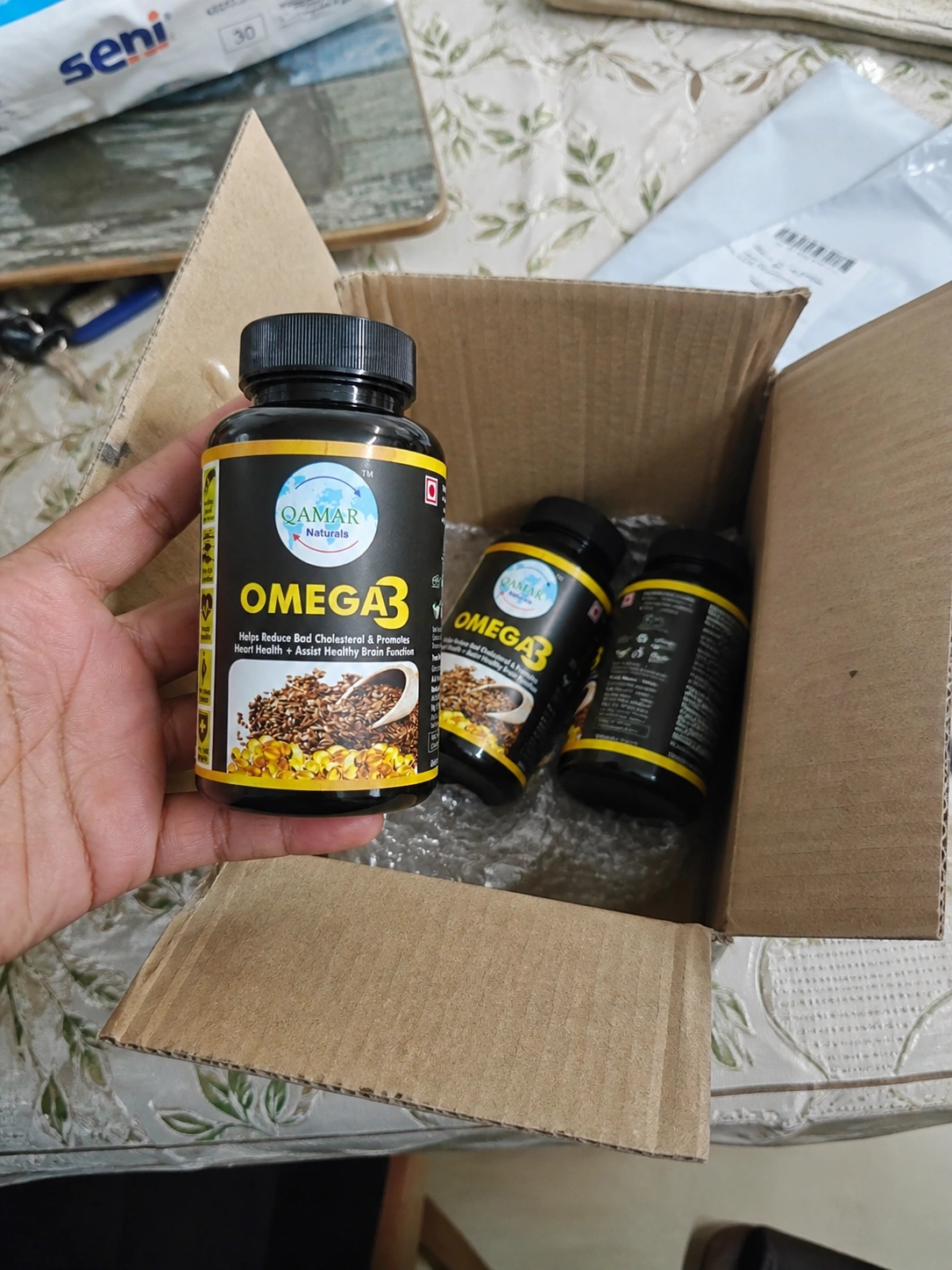 Qamar Naturals resin unboxing customer photo